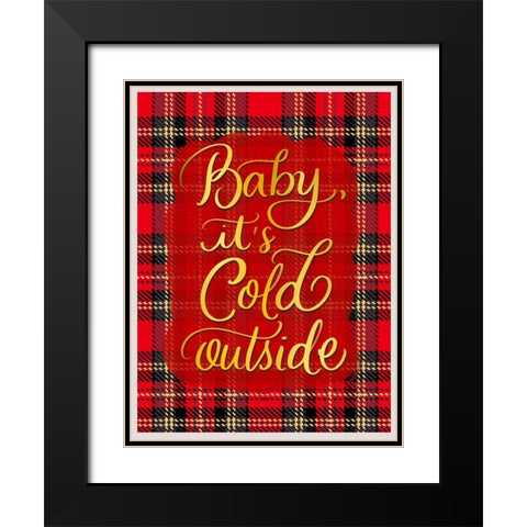 Its Cold Black Modern Wood Framed Art Print with Double Matting by Batista, Dee