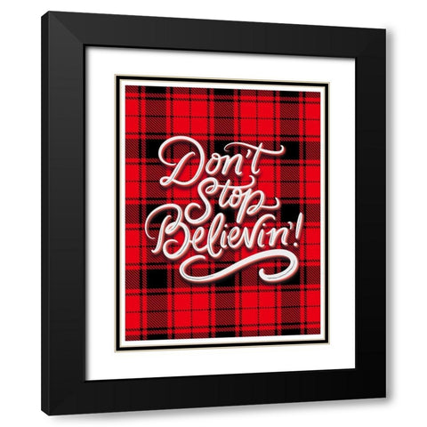 Believin Black Modern Wood Framed Art Print with Double Matting by Batista, Dee