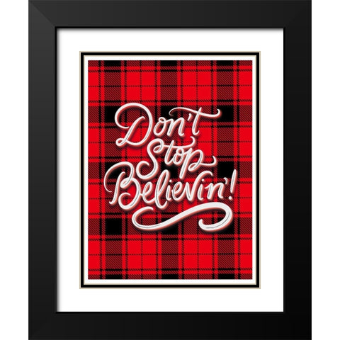 Believin Black Modern Wood Framed Art Print with Double Matting by Batista, Dee