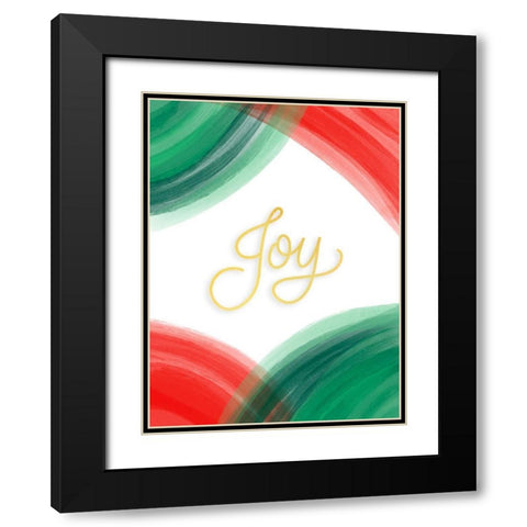 Joy Black Modern Wood Framed Art Print with Double Matting by Batista, Dee