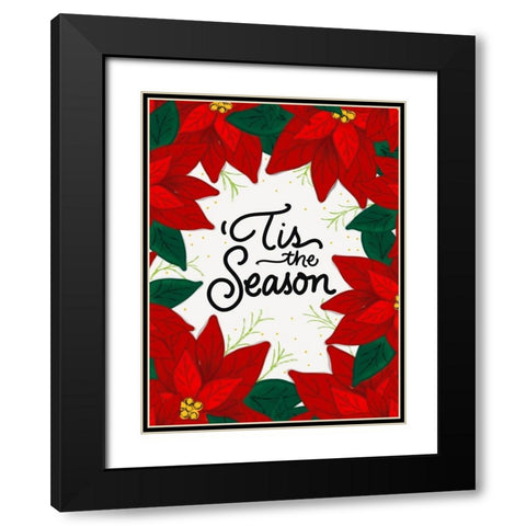 Tis the Season Black Modern Wood Framed Art Print with Double Matting by Batista, Dee