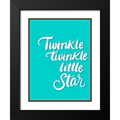Twinkle Black Modern Wood Framed Art Print with Double Matting by Batista, Dee