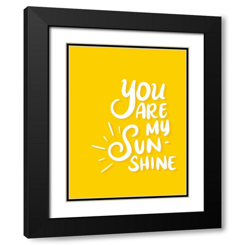 Sunshine Black Modern Wood Framed Art Print with Double Matting by Batista, Dee