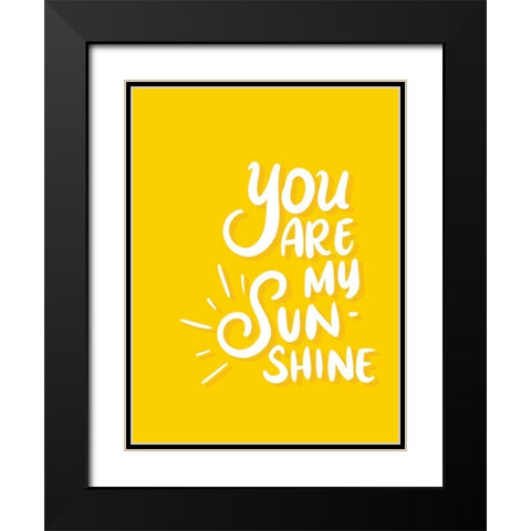 Sunshine Black Modern Wood Framed Art Print with Double Matting by Batista, Dee