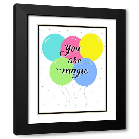 Magic Black Modern Wood Framed Art Print with Double Matting by Batista, Dee