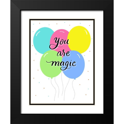 Magic Black Modern Wood Framed Art Print with Double Matting by Batista, Dee