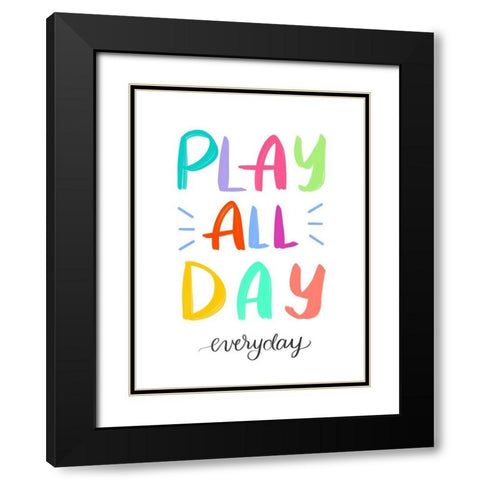 Play Black Modern Wood Framed Art Print with Double Matting by Batista, Dee