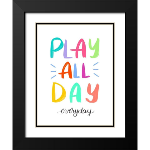 Play Black Modern Wood Framed Art Print with Double Matting by Batista, Dee