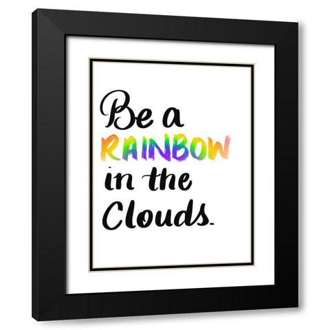 Rainbow Black Modern Wood Framed Art Print with Double Matting by Batista, Dee