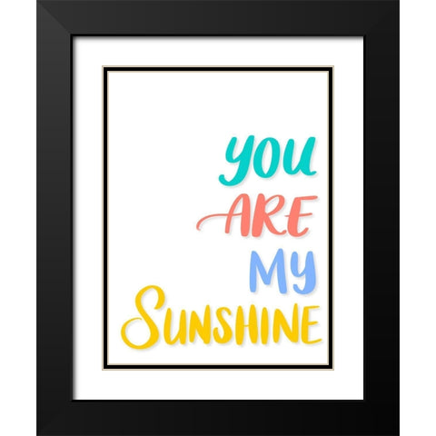 My Sunshine Black Modern Wood Framed Art Print with Double Matting by Batista, Dee