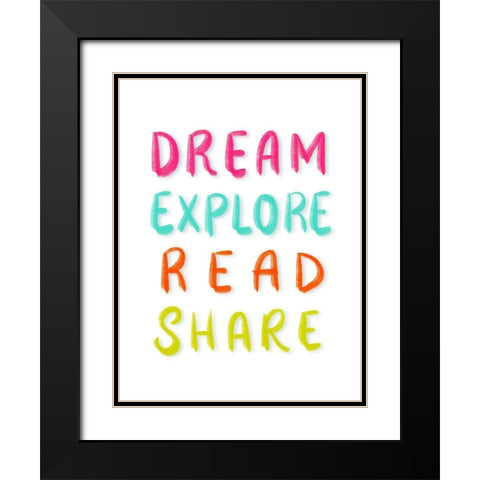 Dream Big Black Modern Wood Framed Art Print with Double Matting by Batista, Dee