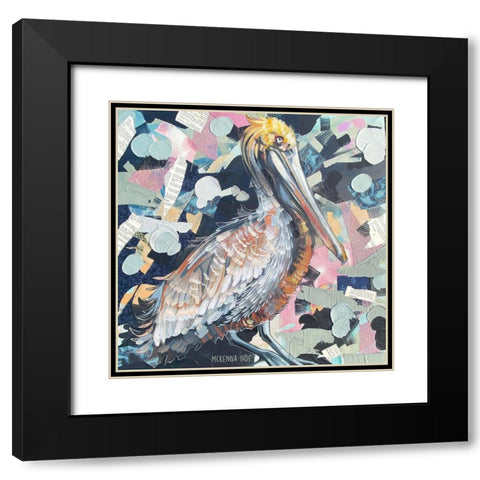 Pelican Black Modern Wood Framed Art Print with Double Matting by Ihde, McKenna