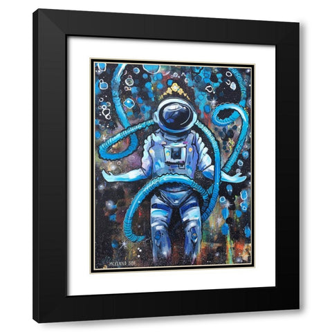 Moonman Black Modern Wood Framed Art Print with Double Matting by Ihde, McKenna
