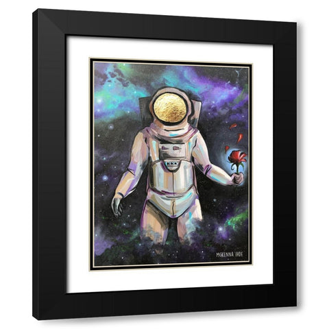 Moonman II Black Modern Wood Framed Art Print with Double Matting by Ihde, McKenna