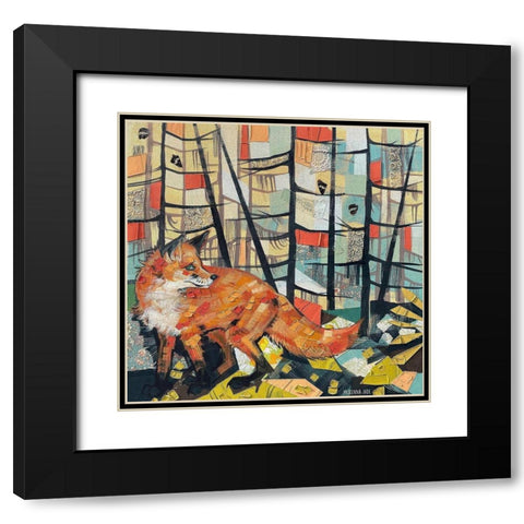 Being Followed Black Modern Wood Framed Art Print with Double Matting by Ihde, McKenna