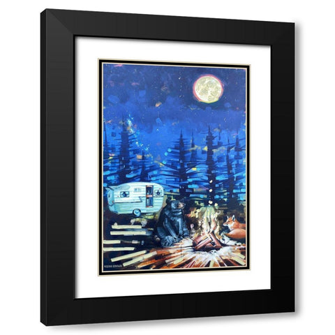 Critter Conference Black Modern Wood Framed Art Print with Double Matting by Ihde, McKenna