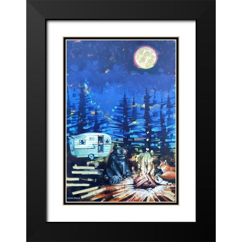 Critter Conference Black Modern Wood Framed Art Print with Double Matting by Ihde, McKenna
