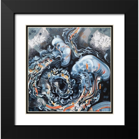 Two Jellies Black Modern Wood Framed Art Print with Double Matting by Ihde, McKenna