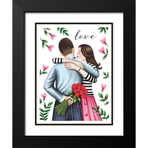 In Love Black Modern Wood Framed Art Print with Double Matting by Tyndall, Elizabeth