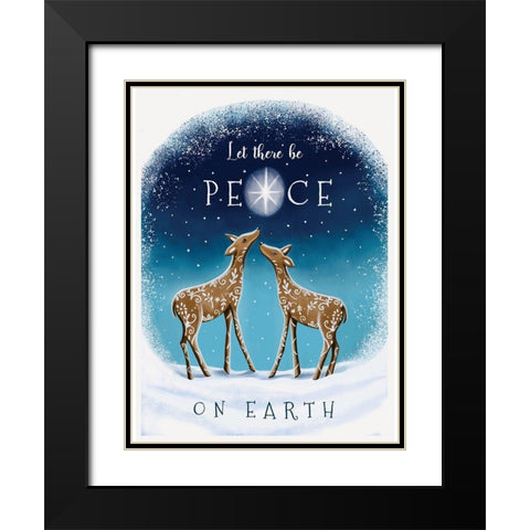 Let There Be Peace Black Modern Wood Framed Art Print with Double Matting by Tyndall, Elizabeth
