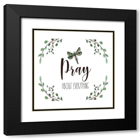 Pray Black Modern Wood Framed Art Print with Double Matting by Tyndall, Elizabeth