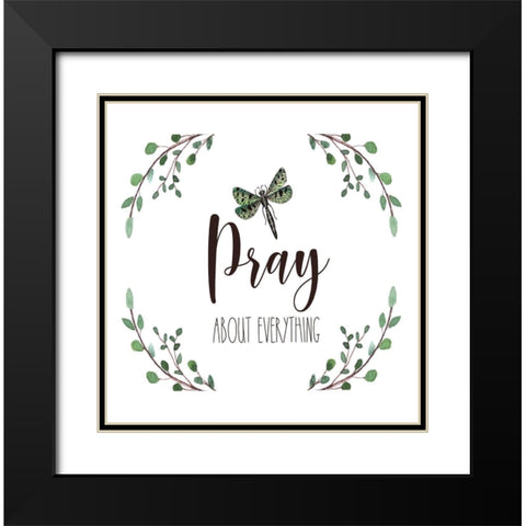 Pray Black Modern Wood Framed Art Print with Double Matting by Tyndall, Elizabeth