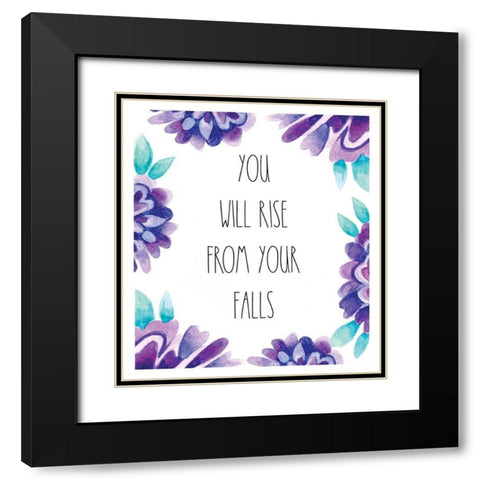 You Will Rise Black Modern Wood Framed Art Print with Double Matting by Tyndall, Elizabeth