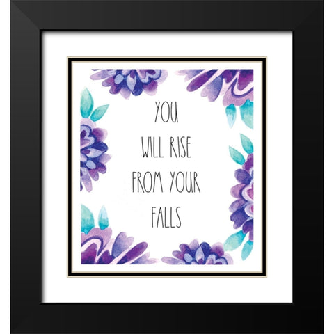 You Will Rise Black Modern Wood Framed Art Print with Double Matting by Tyndall, Elizabeth