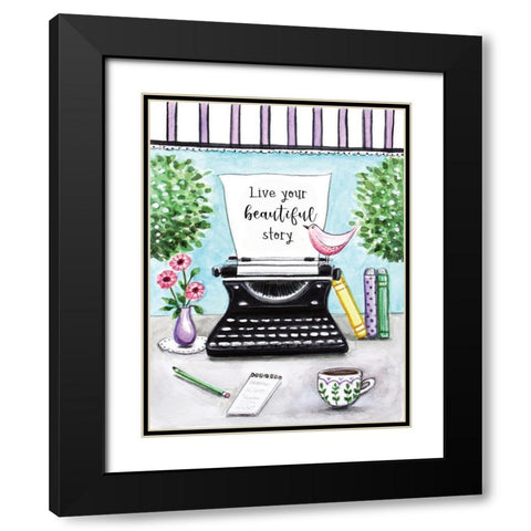 Live Your Beautiful Story Black Modern Wood Framed Art Print with Double Matting by Tyndall, Elizabeth