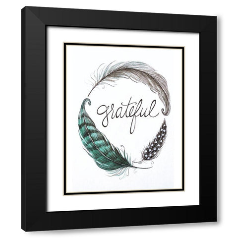 Grateful Black Modern Wood Framed Art Print with Double Matting by Tyndall, Elizabeth