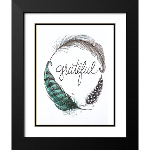 Grateful Black Modern Wood Framed Art Print with Double Matting by Tyndall, Elizabeth