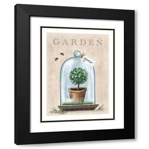 Garden Terrarium Black Modern Wood Framed Art Print with Double Matting by Tyndall, Elizabeth