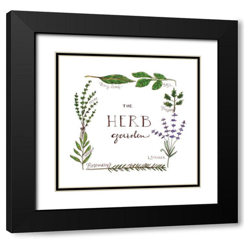 The Herb Garden Black Modern Wood Framed Art Print with Double Matting by Tyndall, Elizabeth