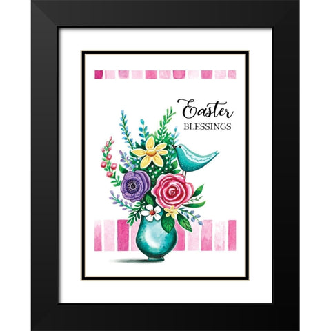 Easter Blessings Black Modern Wood Framed Art Print with Double Matting by Tyndall, Elizabeth