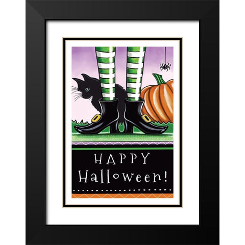 Witchs Shoes Black Modern Wood Framed Art Print with Double Matting by Tyndall, Elizabeth