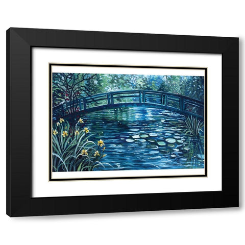 Blue Lagoon Black Modern Wood Framed Art Print with Double Matting by Tyndall, Elizabeth