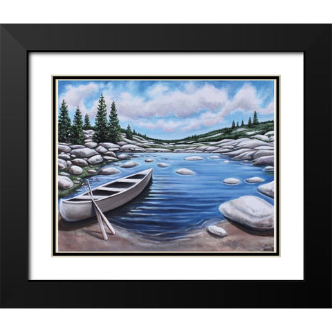 The Canoe Black Modern Wood Framed Art Print with Double Matting by Tyndall, Elizabeth