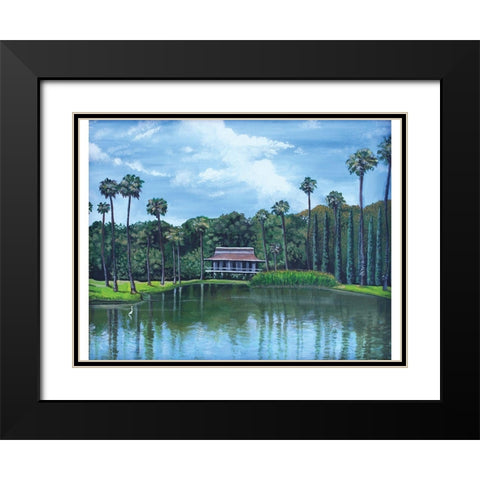 A Slice of Paradise Black Modern Wood Framed Art Print with Double Matting by Tyndall, Elizabeth