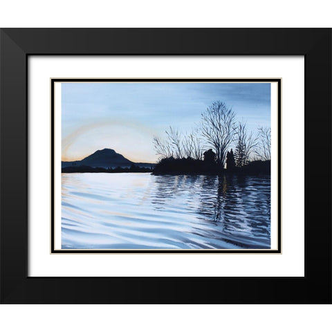 Dusk on Diablo Black Modern Wood Framed Art Print with Double Matting by Tyndall, Elizabeth