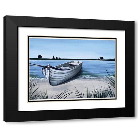 On the Water Black Modern Wood Framed Art Print with Double Matting by Tyndall, Elizabeth