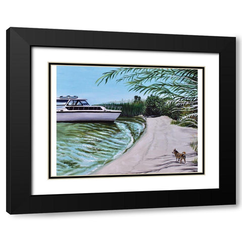 Upon a Shore Black Modern Wood Framed Art Print with Double Matting by Tyndall, Elizabeth