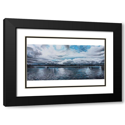 Panoramic Painting Black Modern Wood Framed Art Print with Double Matting by Tyndall, Elizabeth