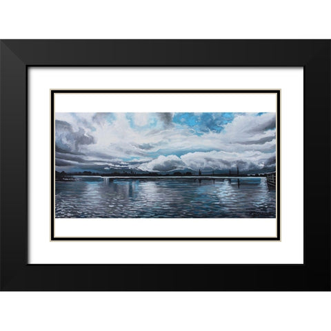 Panoramic Painting Black Modern Wood Framed Art Print with Double Matting by Tyndall, Elizabeth
