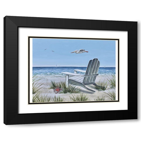 The Pelican Black Modern Wood Framed Art Print with Double Matting by Tyndall, Elizabeth