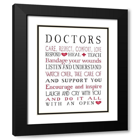 Art Doctor II Black Modern Wood Framed Art Print with Double Matting by Tyndall, Elizabeth