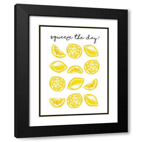 Squeeze the Day Black Modern Wood Framed Art Print with Double Matting by Tyndall, Elizabeth