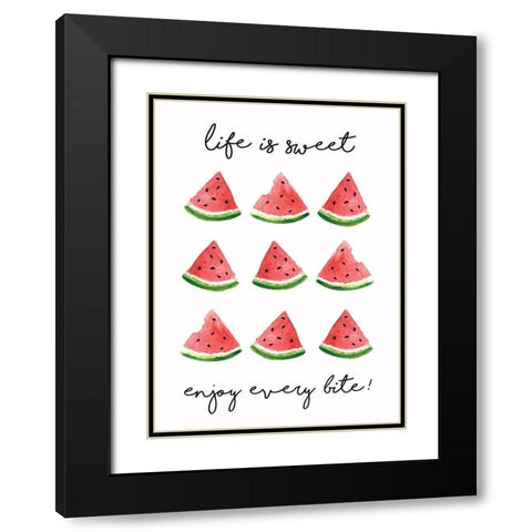 Life is Sweet Black Modern Wood Framed Art Print with Double Matting by Tyndall, Elizabeth