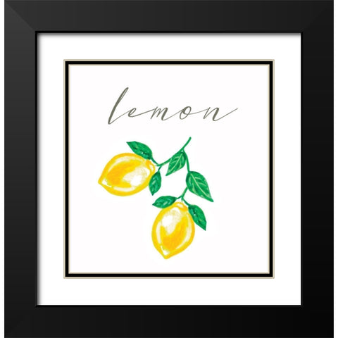 Lemon Black Modern Wood Framed Art Print with Double Matting by Tyndall, Elizabeth