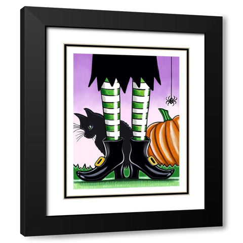 Halloween Witch Black Modern Wood Framed Art Print with Double Matting by Tyndall, Elizabeth
