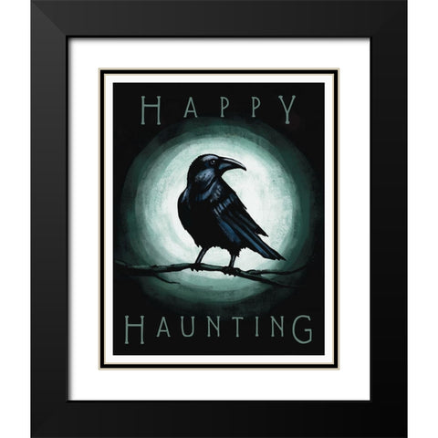 Happy Haunting Black Modern Wood Framed Art Print with Double Matting by Tyndall, Elizabeth